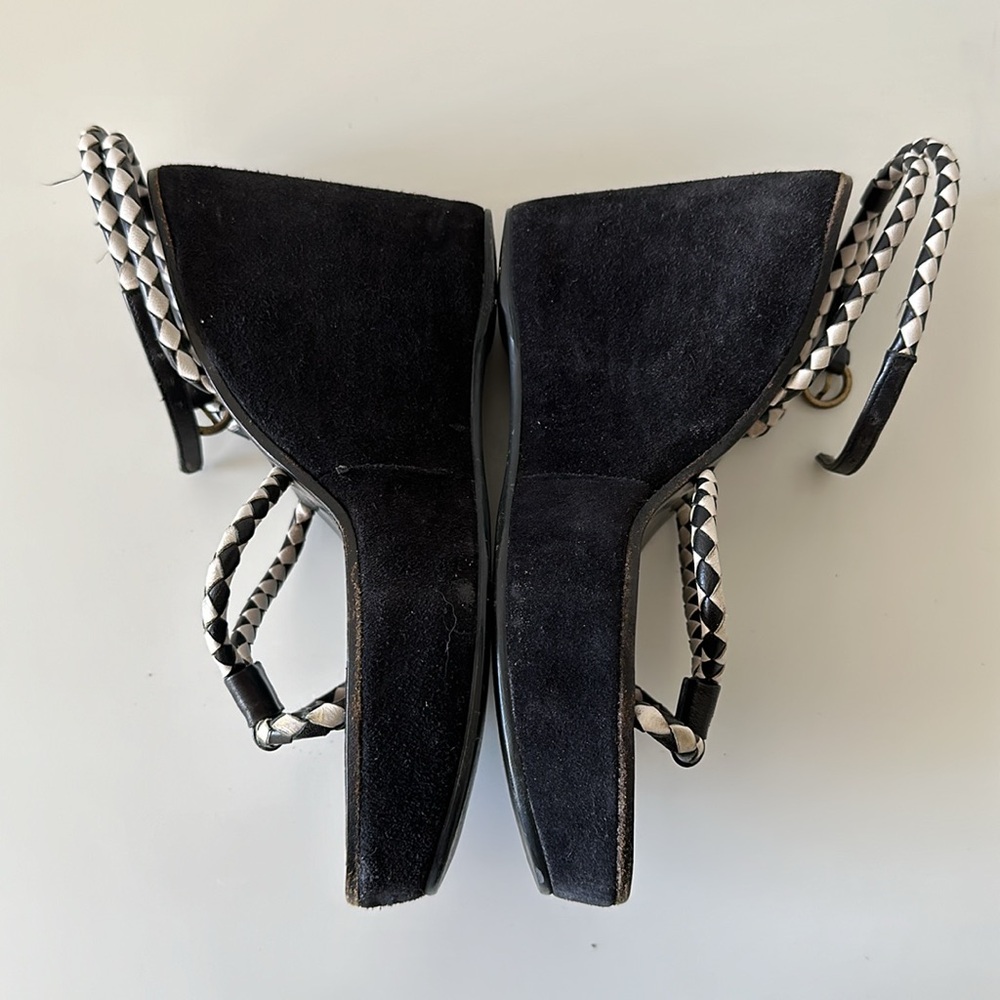 Authentic Miu Miu Wedge Sandals Size Us6/ Eu36 - image 5